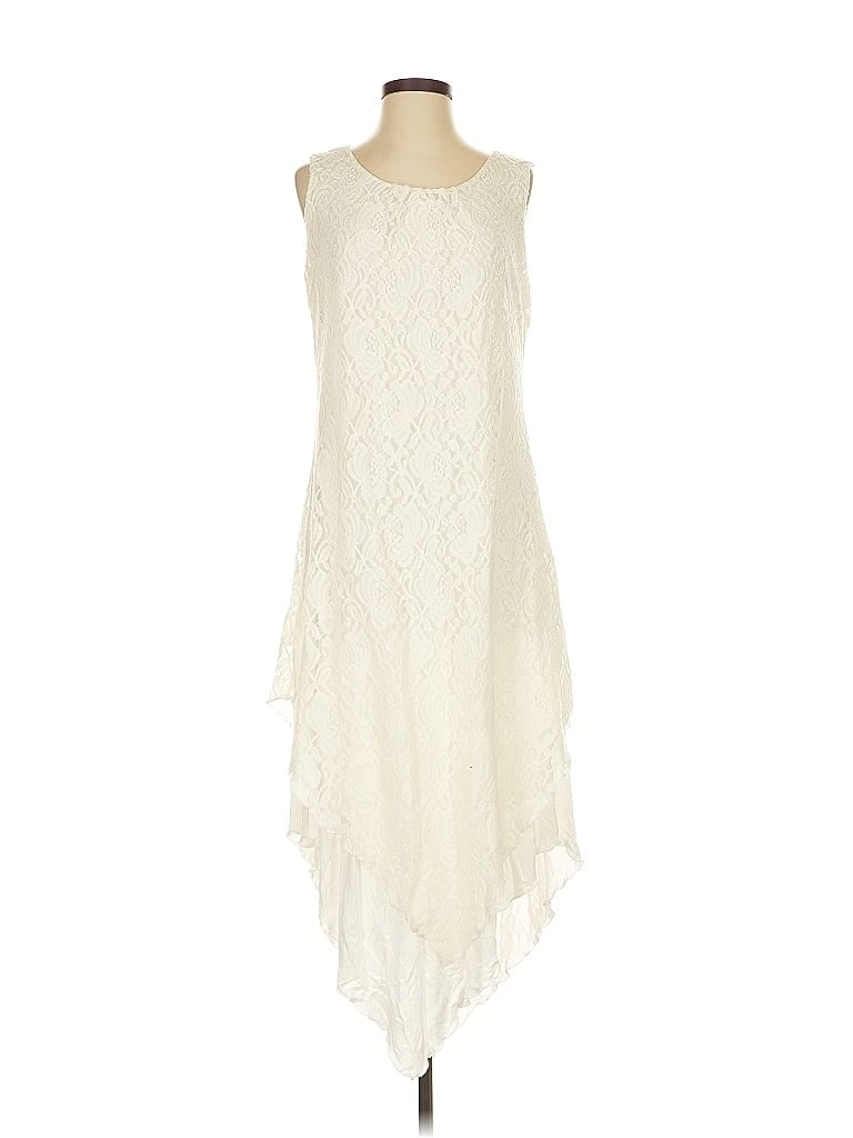 Pre-owned Chico's Cocktail Dress In White