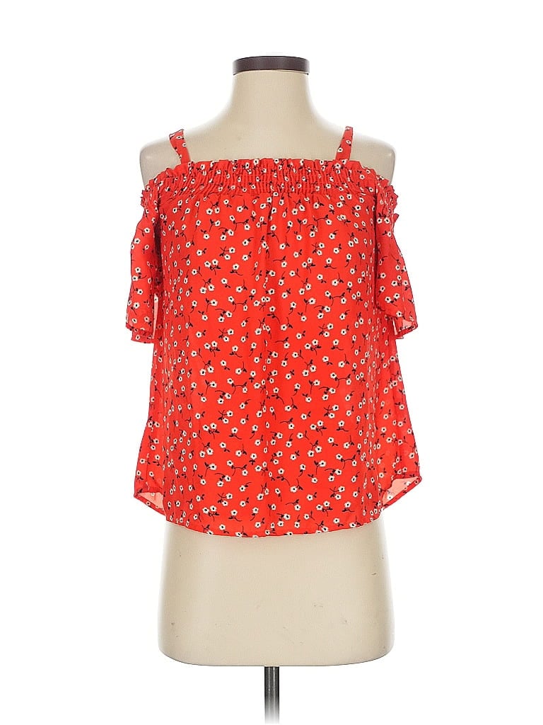 SIENNA SKY Pre-owned Short Sleeve Blouse In Red