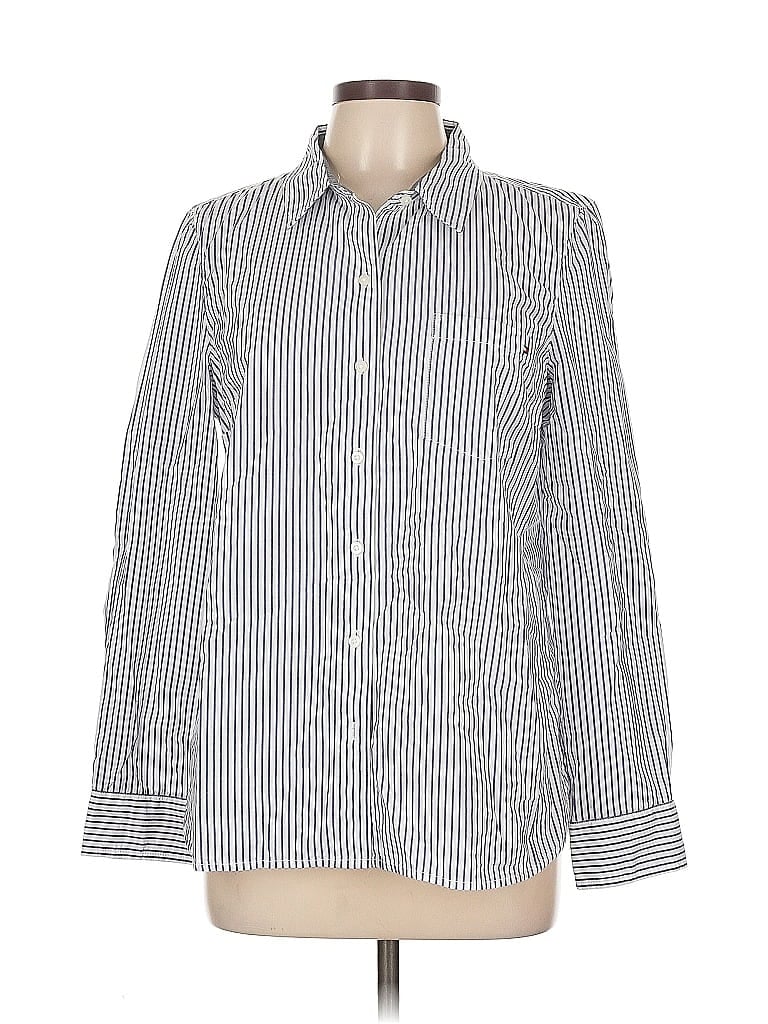 Pre-owned Tommy Hilfiger Long Sleeve Button Down Shirt In White