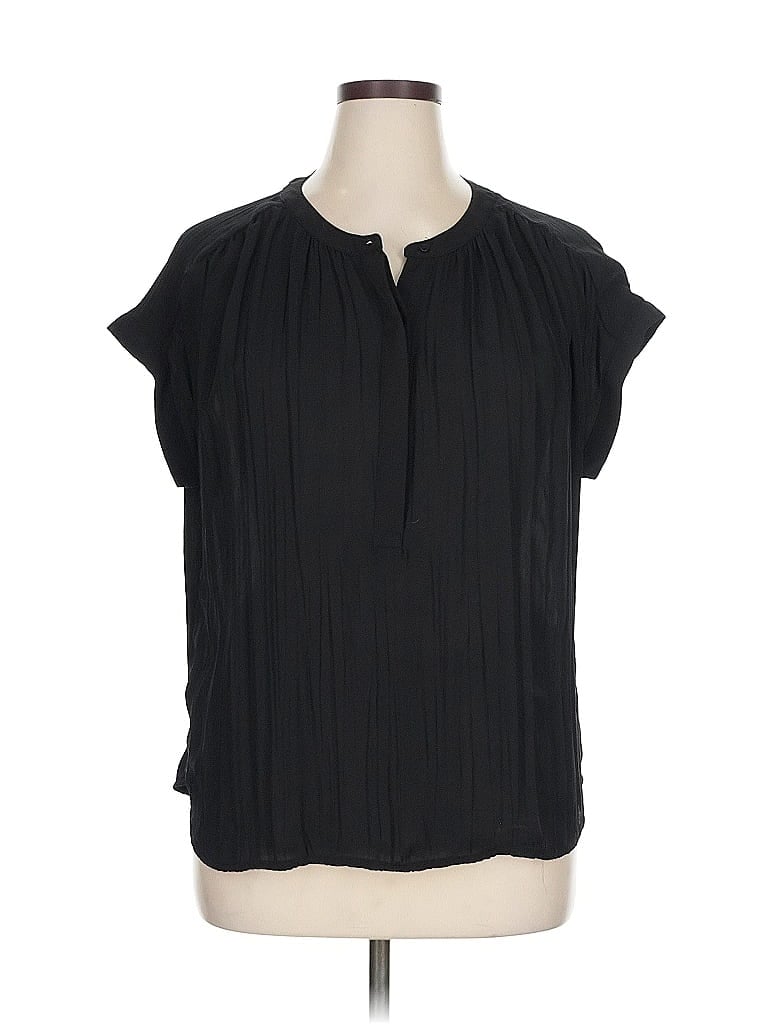 SIMPLY VERA VERA WANG Pre-owned Short Sleeve Blouse In Black