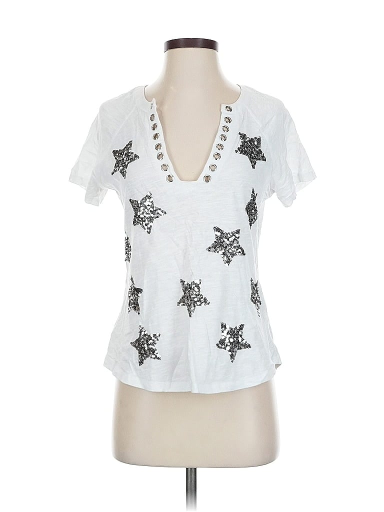 Pre-owned Inc International Concepts Short Sleeve T-shirt In White