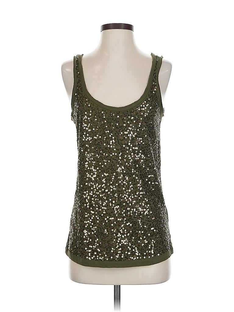 Pre-owned J.crew Factory Store Tank Top Green Strapless Neckline Tops