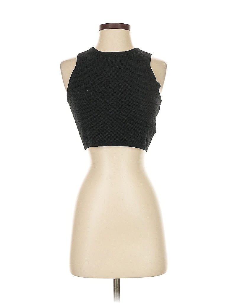 Pre-owned Elizabeth And James Tank Top Black Halter Neckline Tops