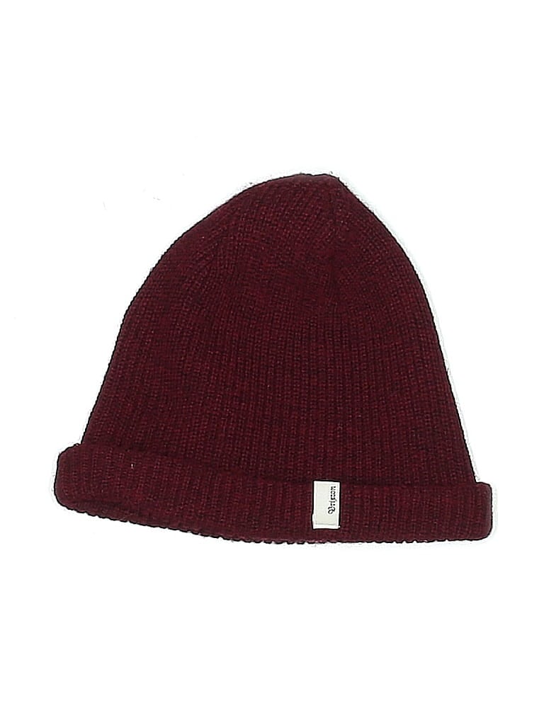Pre-owned Brixton Beanie Hat In Burgundy
