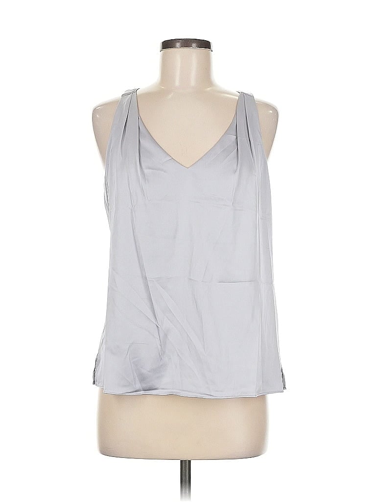 Pre-owned Boston Proper Sleeveless Blouse In Silver