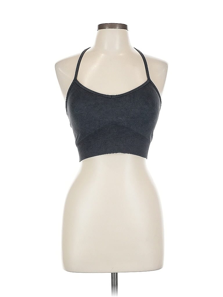 Pre-owned Unbranded Tank Top Gray Halter Neckline Tops