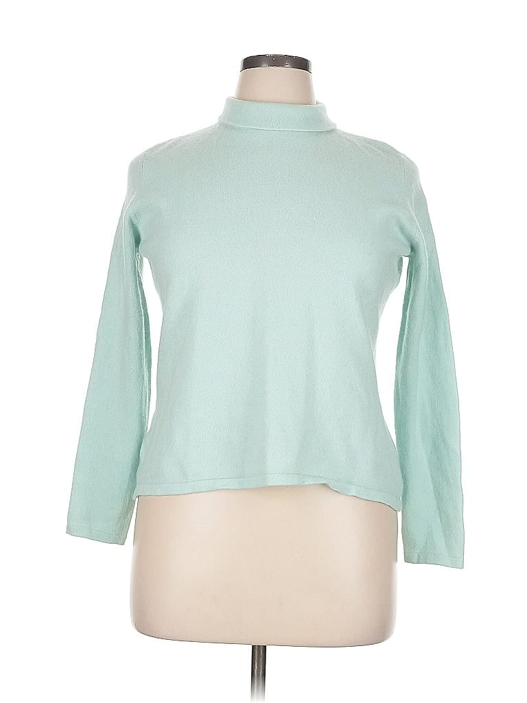Pre-owned Lands' End Turtleneck Sweater In Blue