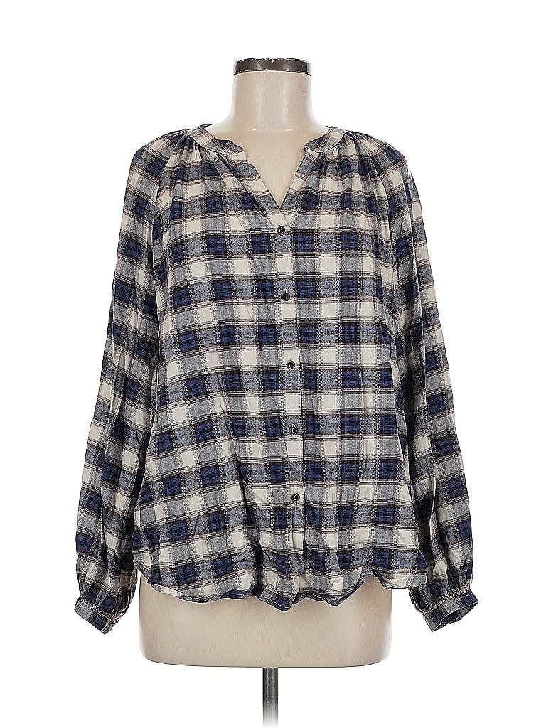 Click to view more detailed imagery on our partner's website Pre-owned Uniqlo Long Sleeve Blouse In Blue