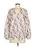 Unbranded 100% Polyester Ivory Gray Long Sleeve Blouse Size M - photo 1