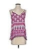 Chaser 100% Polyester Print Pink Sleeveless Top Size XS - photo 1