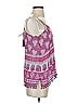 Chaser 100% Polyester Print Pink Sleeveless Top Size XS - photo 4