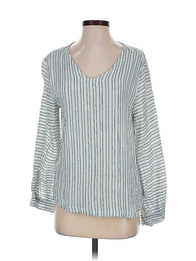 Click to view more detailed imagery on our partner's website Pre-owned Dylan Long Sleeve Blouse In Blue