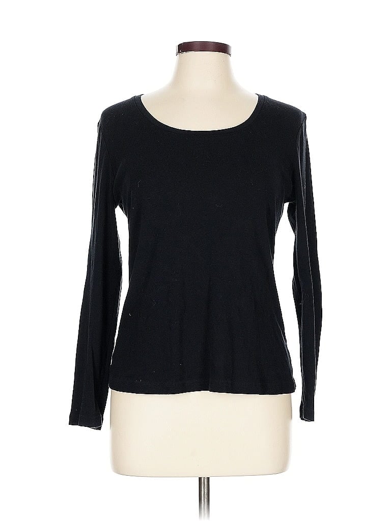 Click to view more detailed imagery on our partner's website Pre-owned St. John's Bay Long Sleeve T-shirt In Black