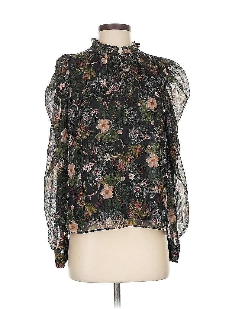 Pre-owned Generation Love Long Sleeve Blouse In Green