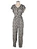 Anthropologie 100% Viscose Chevron-herringbone Gray Jumpsuit Size 0 - photo 1
