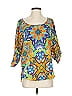 Eight Sixty Yellow 3/4 Sleeve Blouse Size S - photo 1