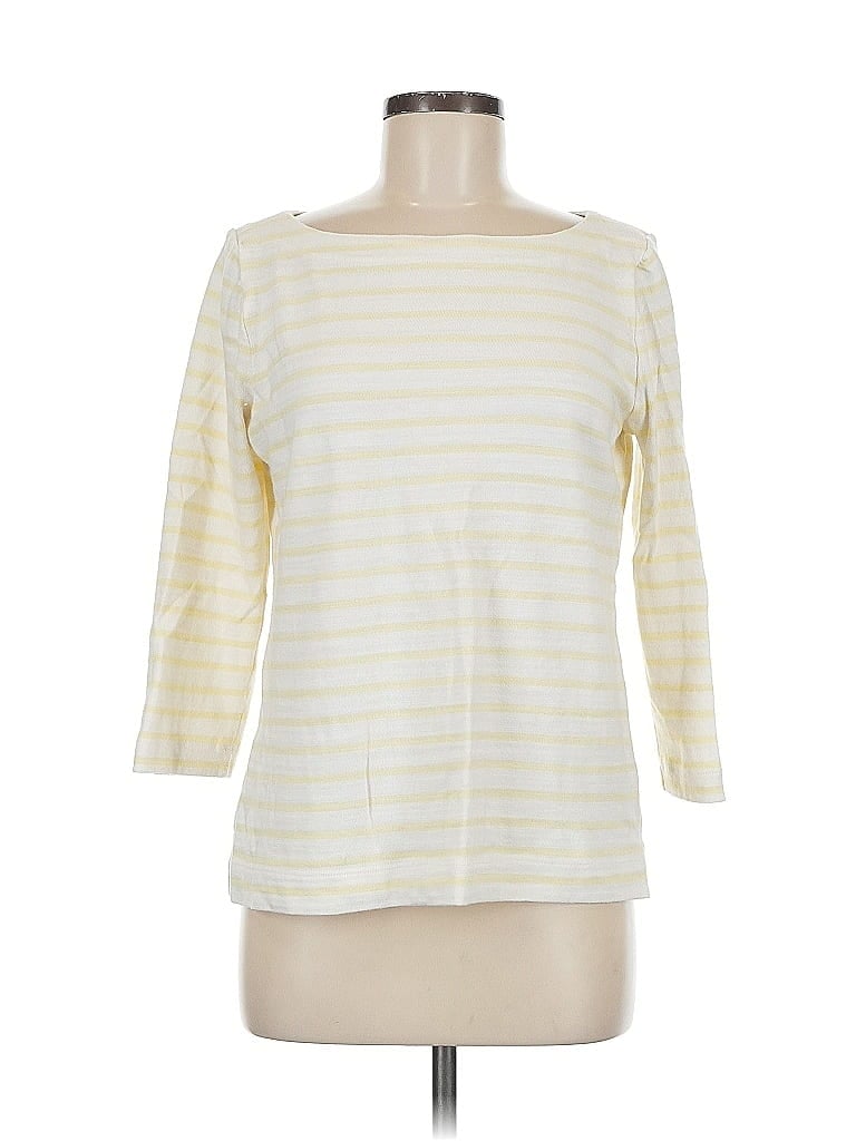 Pre-owned Ann Taylor Loft 3/4 Sleeve T-shirt In White