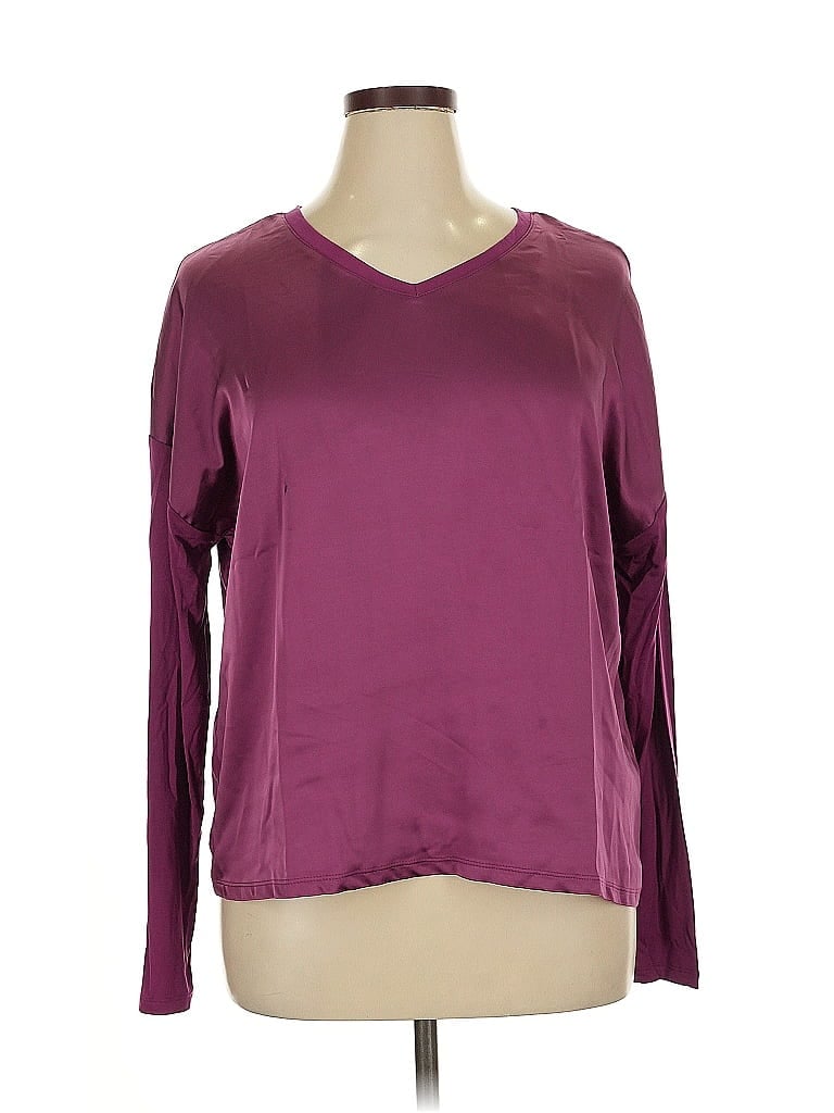 Pre-owned Charlie Long Sleeve Blouse In Purple