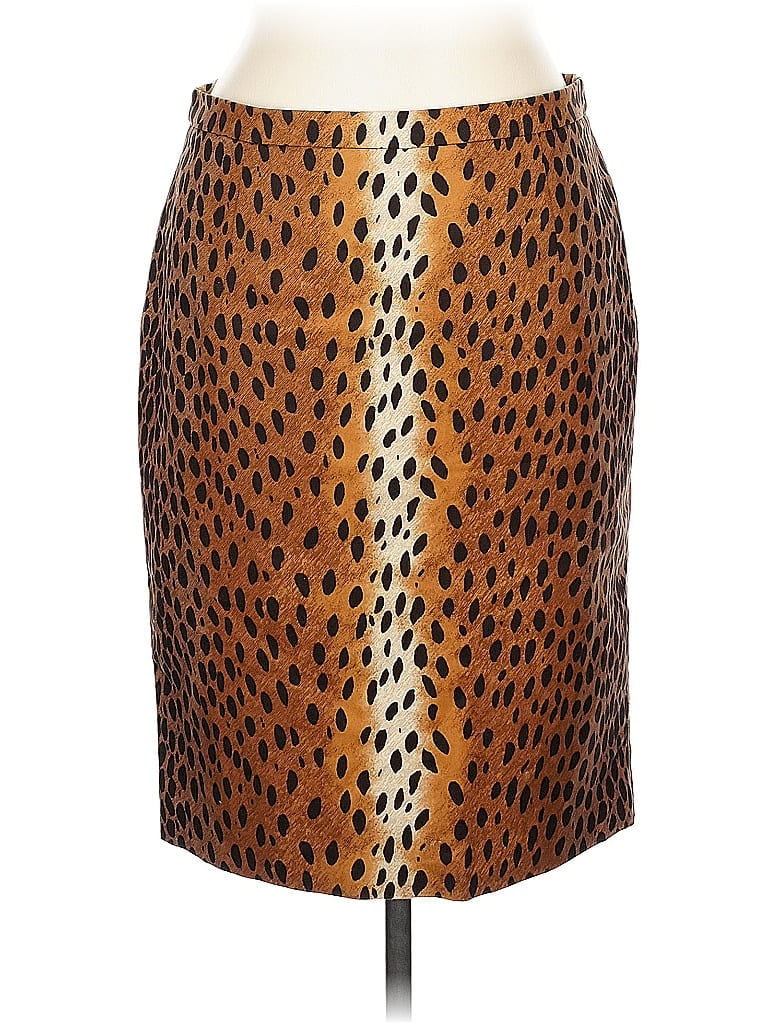 Pre-owned Michael Michael Kors Faux Leather Skirt In Brown