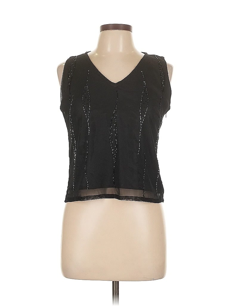 Pre-owned Le Fate Sleeveless Blouse In Black