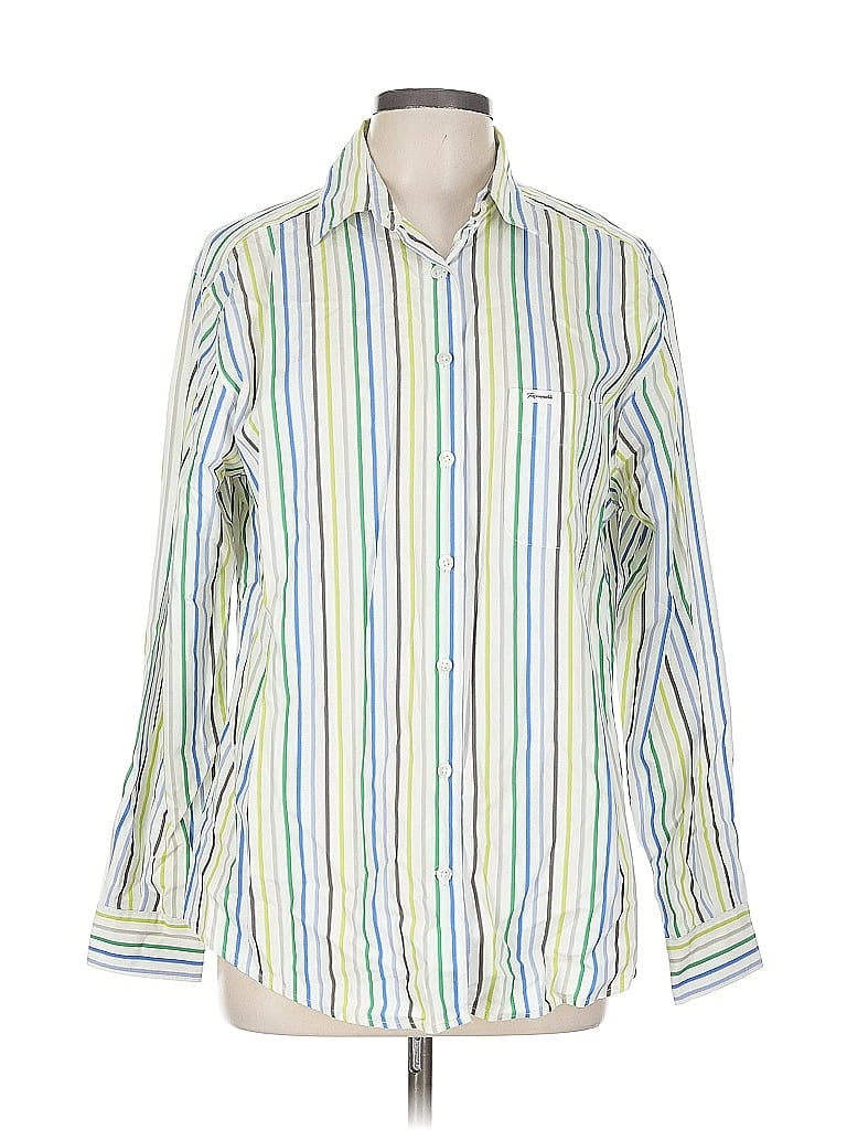 FAÇONNABLE Pre-owned Long Sleeve Button Down Shirt In Green