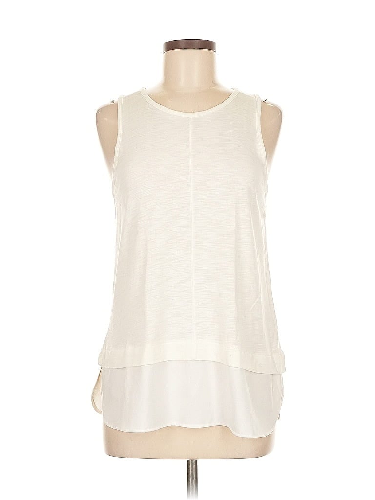 Pre-owned J.crew Factory Store Sleeveless Blouse In White