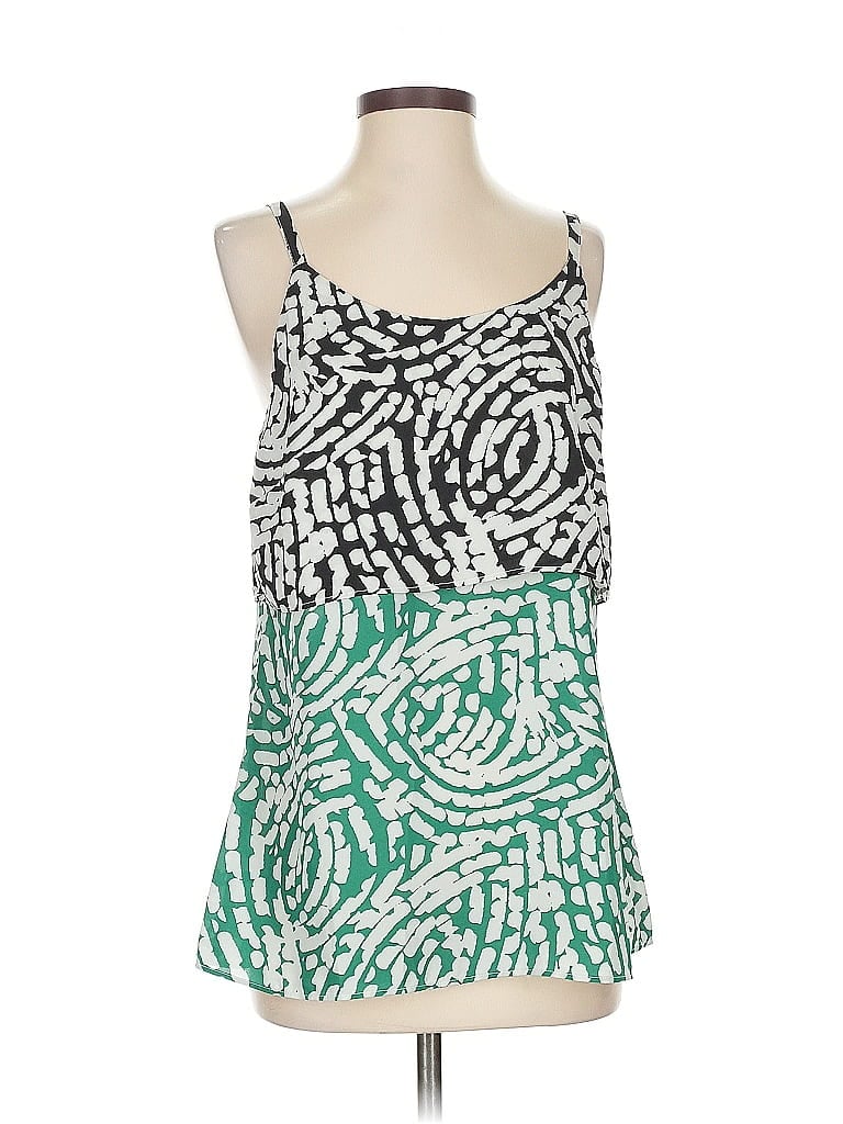 Pre-owned Cabi Sleeveless Top Green Square Neckline Tops
