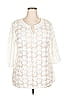 Unbranded Ivory 3/4 Sleeve Blouse Size XXL (estimated) - photo 1