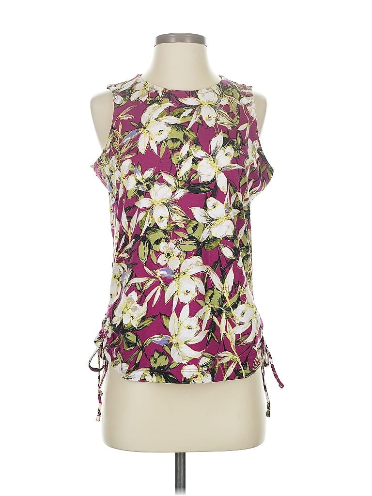 Click to view more detailed imagery on our partner's website Pre-owned Jjill Tank Top Purple Halter Neckline Tops