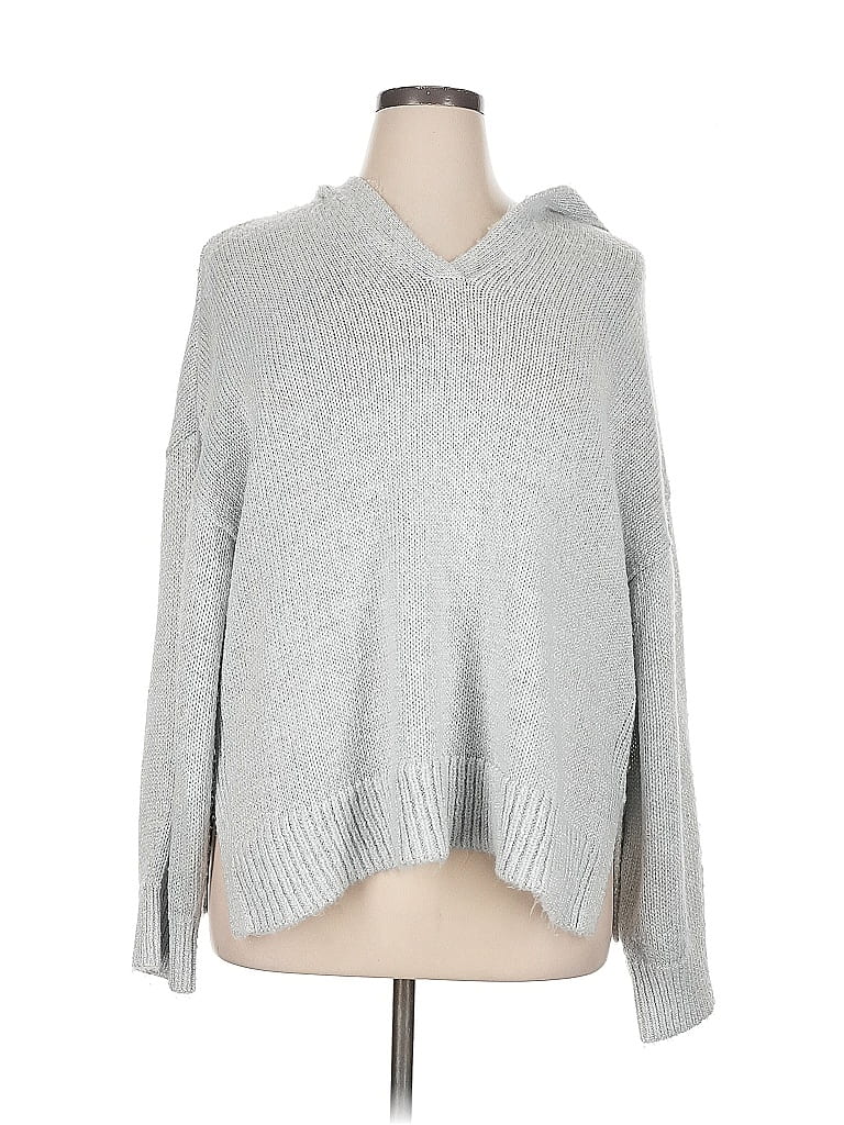 Pre-owned Lou & Grey Pullover Sweater In Silver