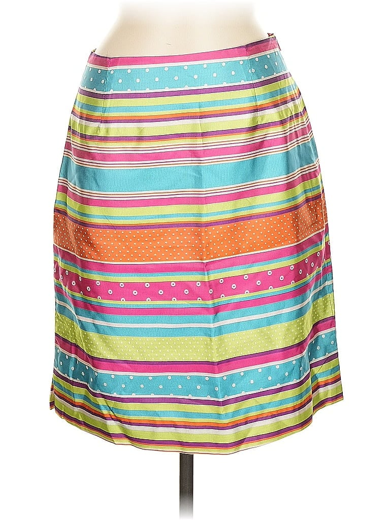 Pre-owned J. Mclaughlin Silk Skirt In Green