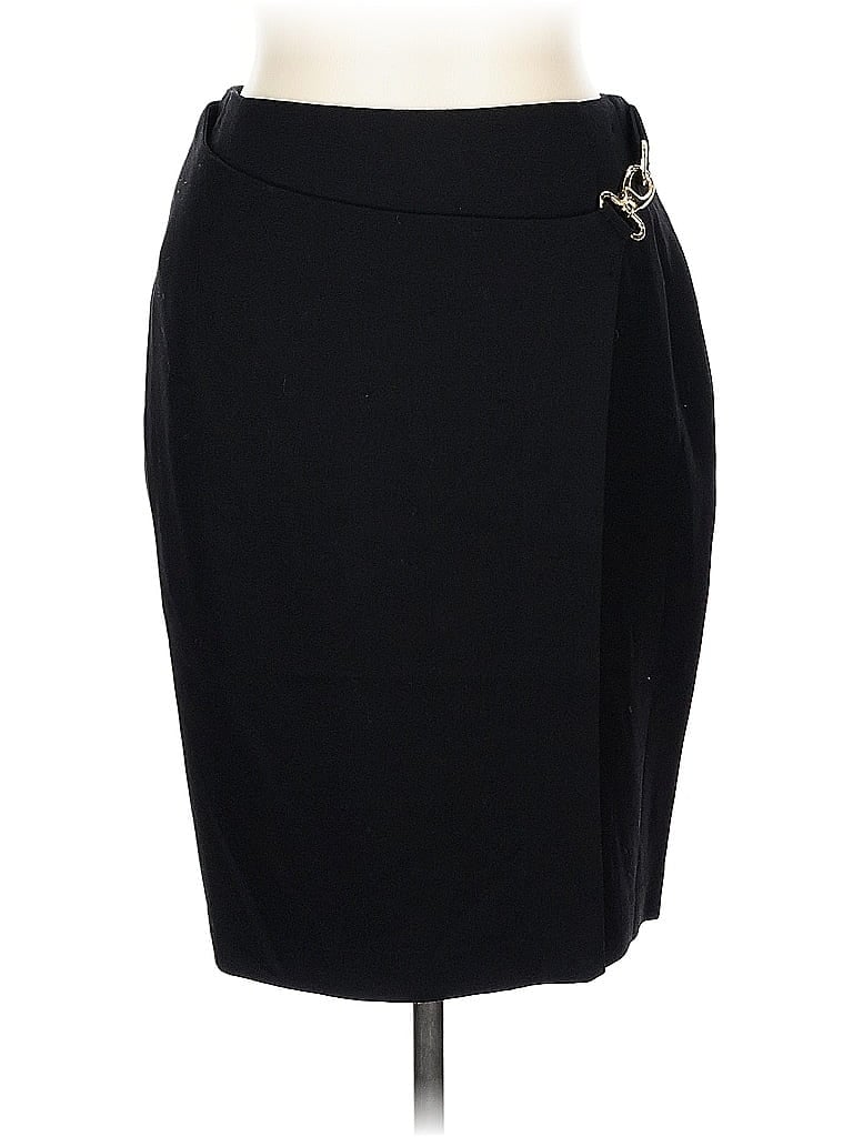 Pre-owned Assorted Brands Wool Skirt In Black