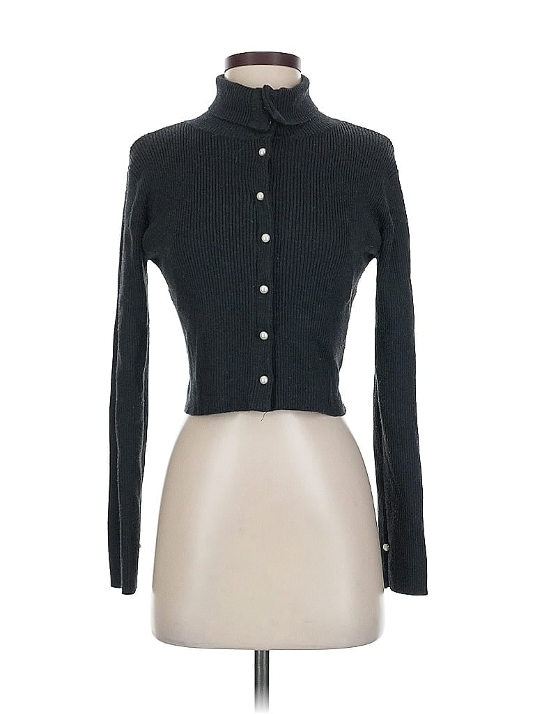 Pre-owned Moussy Turtleneck Sweater In Black