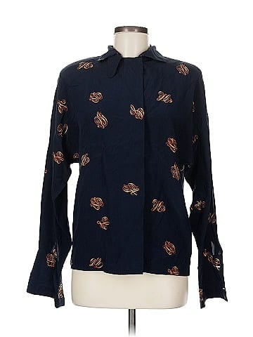 Linda Allard Ellen Tracy Long Sleeve Silk Top (view 1)