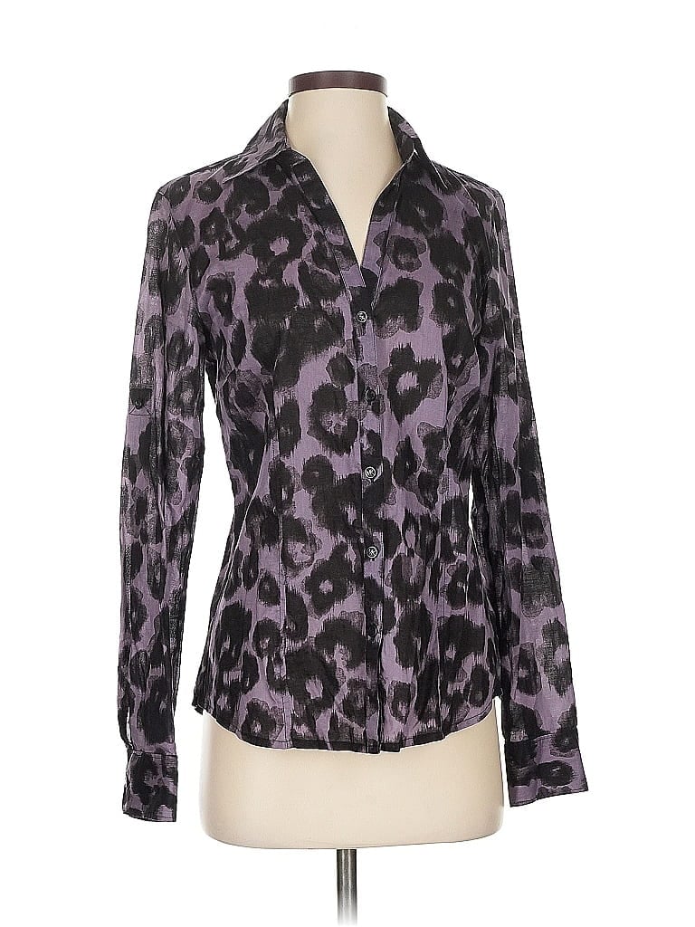 Pre-owned Michael Michael Kors Long Sleeve Blouse In Purple