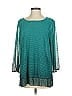 Ali Miles Teal 3/4 Sleeve Blouse Size S - photo 1