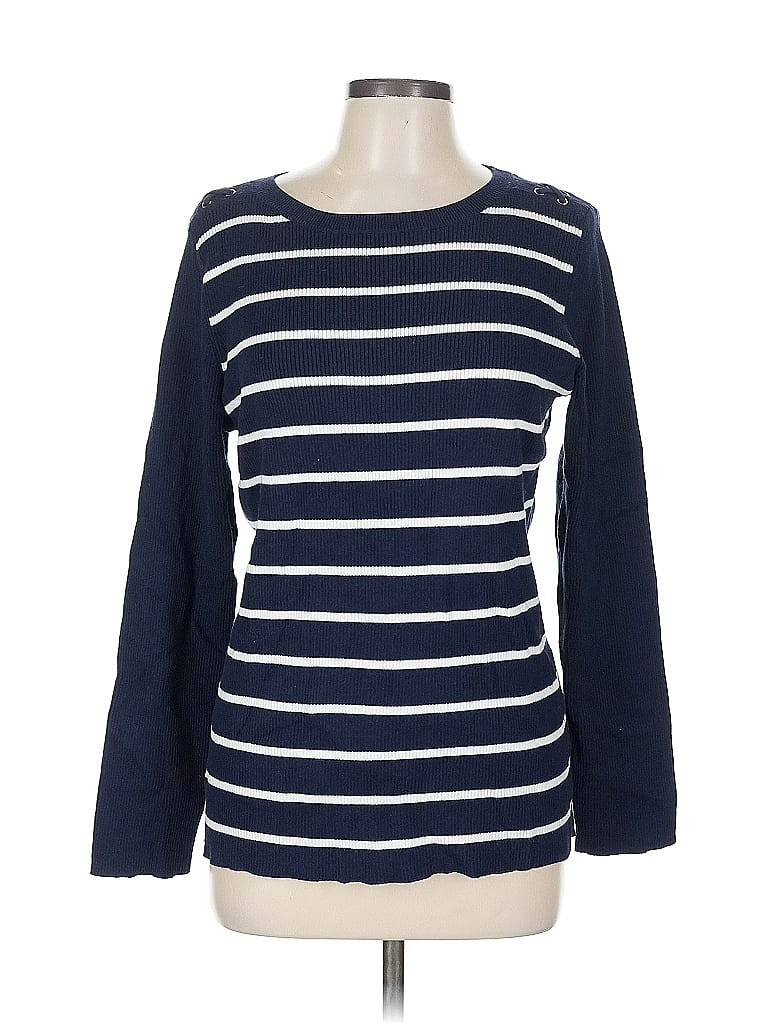 Pre-owned Karen Scott Pullover Sweater In Blue