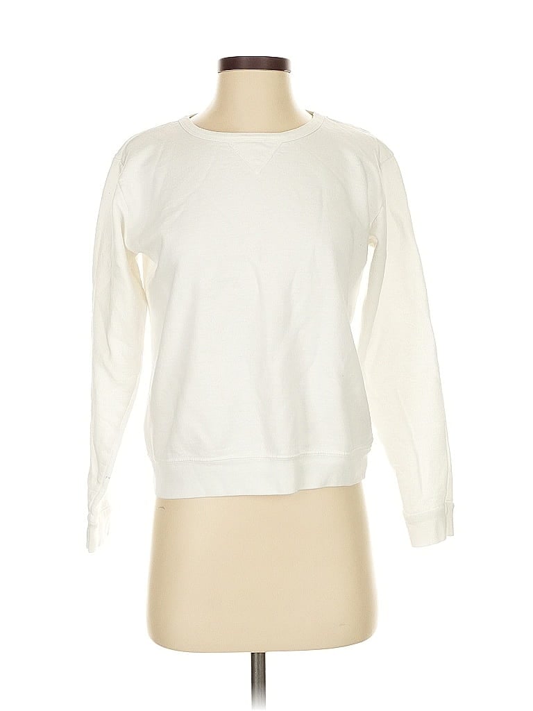 Pre-owned Hanes Sweatshirt In White