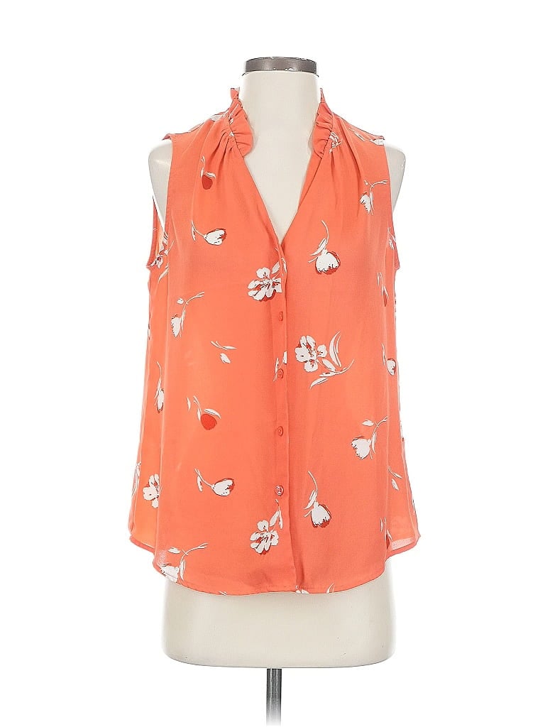 Pre-owned Banana Republic Factory Store Sleeveless Blouse In Orange