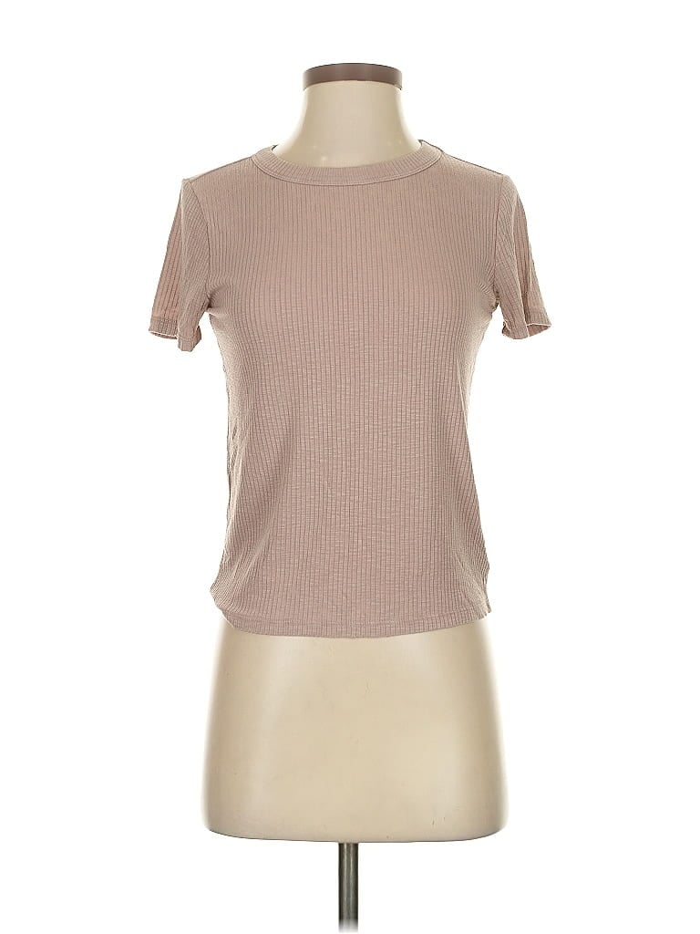 Pre-owned Aerie Short Sleeve Turtleneck In Brown