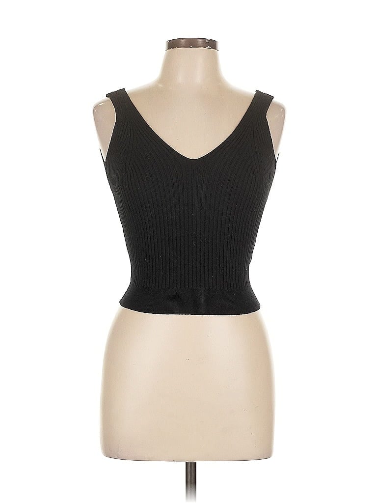 Pre-owned La Miel Sleeveless Top Black Sweetheart Neckline Tops