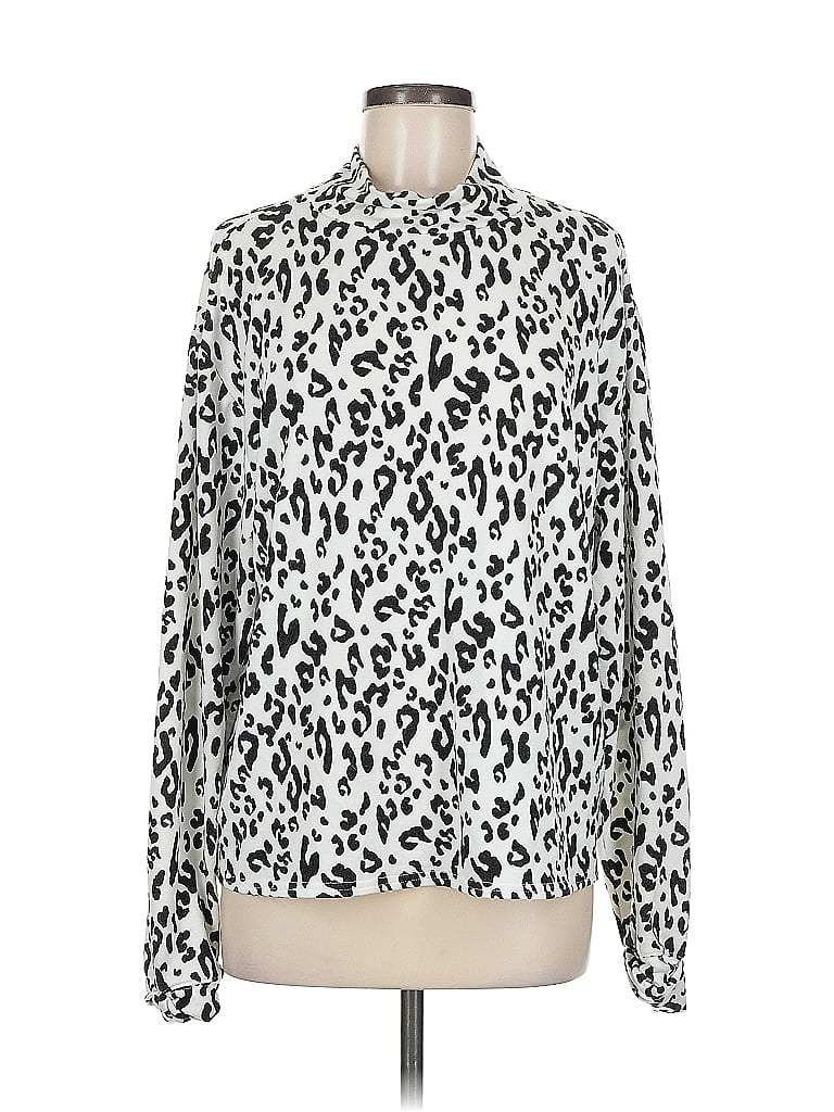 Pre-owned Something Navy Long Sleeve Turtleneck In Black