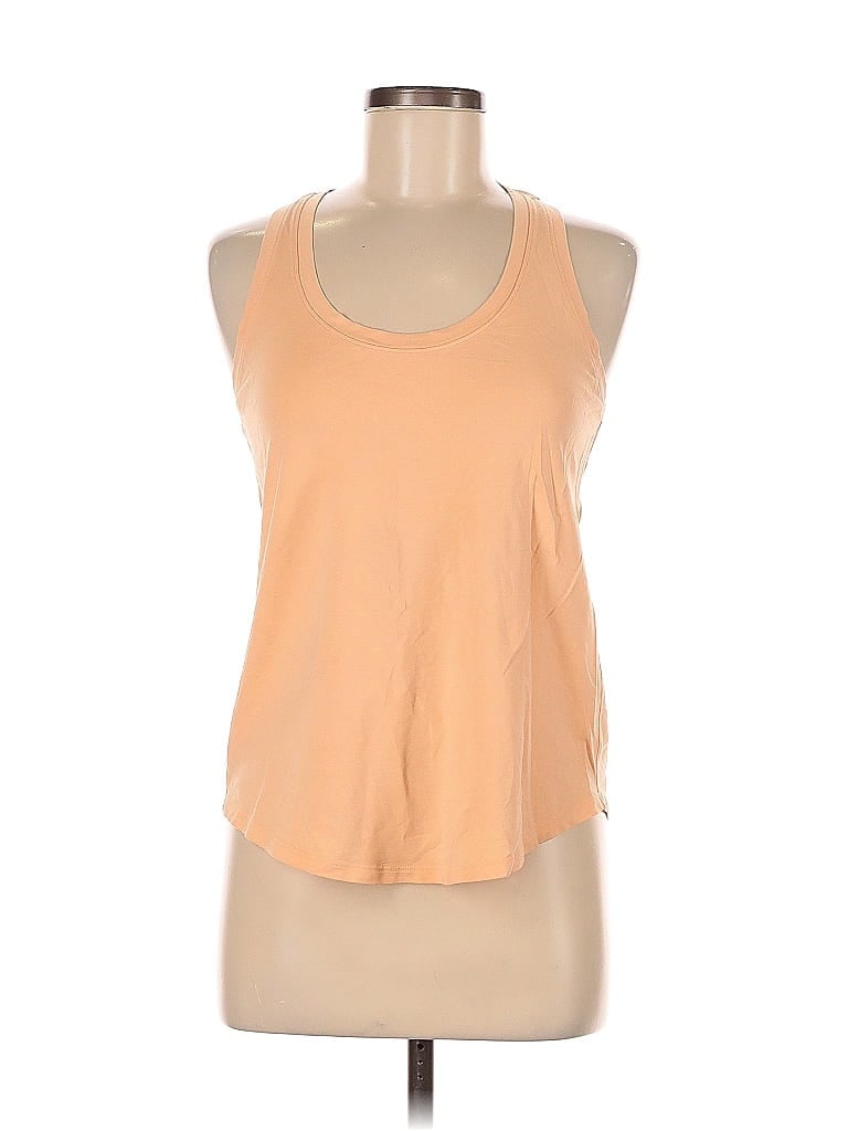 Click to view more detailed imagery on our partner's website Pre-owned Lululemon Athletica Tank Top Orange Halter Neckline Tops