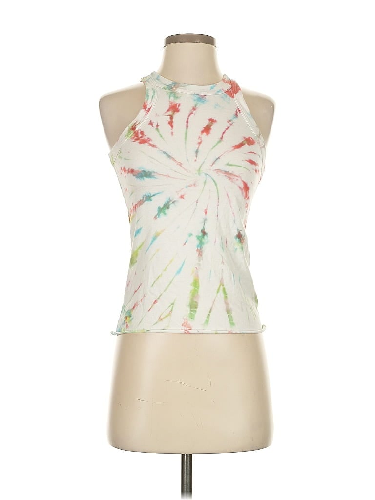 Pre-owned Wesley Tank Top Ivory Halter Neckline Tops In White