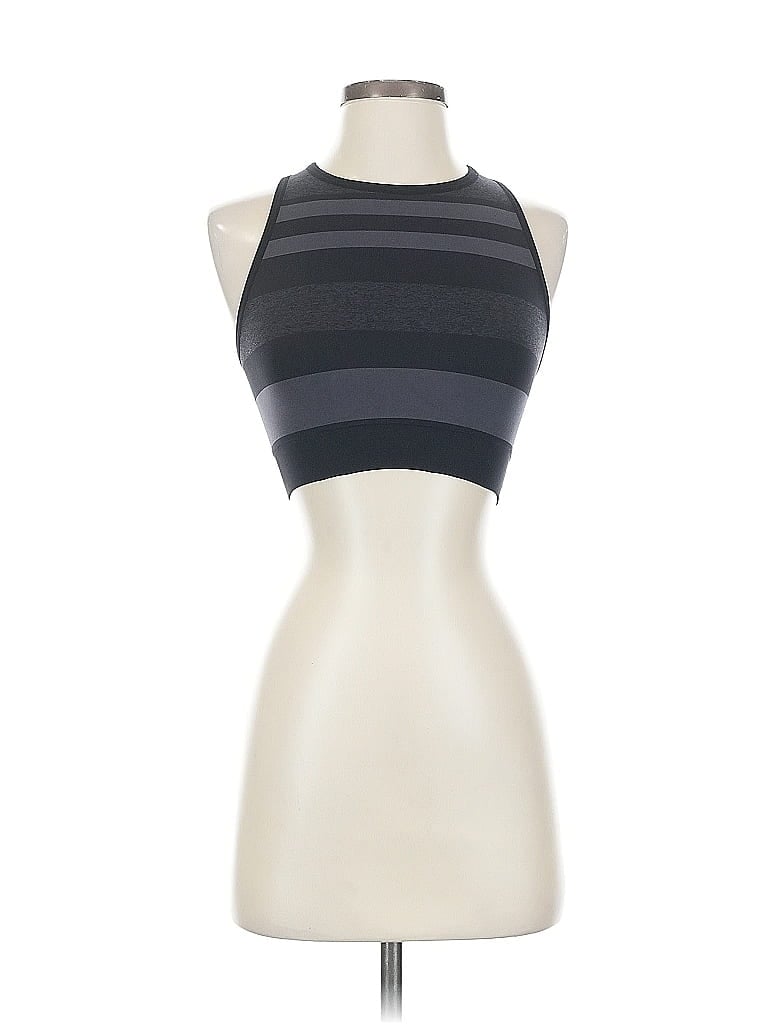 Pre-owned Z By Zella Tank Top Gray Halter Neckline Tops