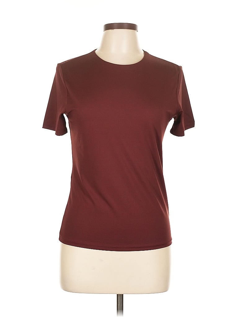 Pre-owned H&m Active T-shirt In Burgundy