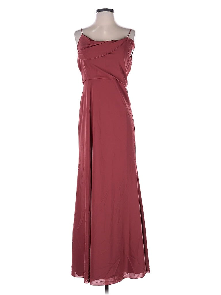 Pre-owned Jenny Yoo Collection Casual Dress In Burgundy