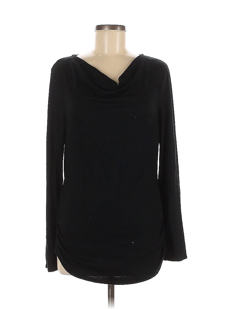 Pre-owned Banana Republic Long Sleeve T-shirt In Black
