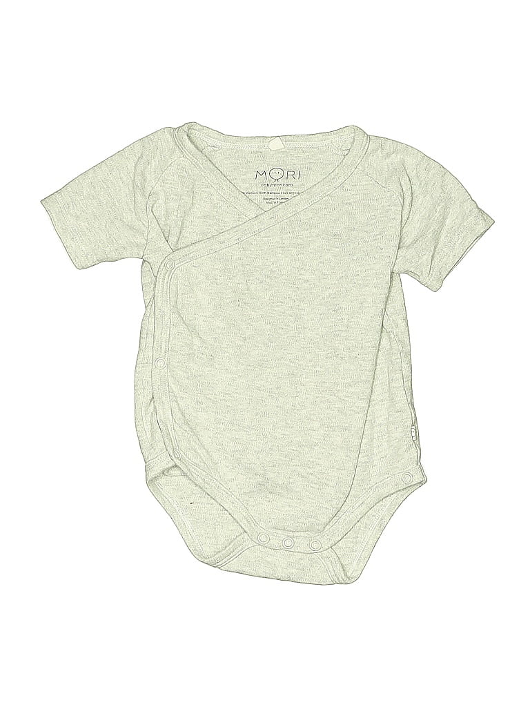 Pre-owned Mori Babies' Short Sleeve Onesie In Green
