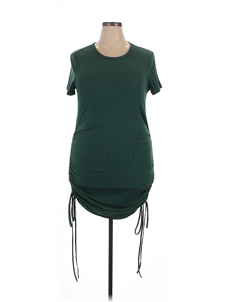 Pre-owned Shein Curve Casual Dress In Green